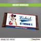 Mickey Mouse Baseball Birthday Chocolate Wrappers 